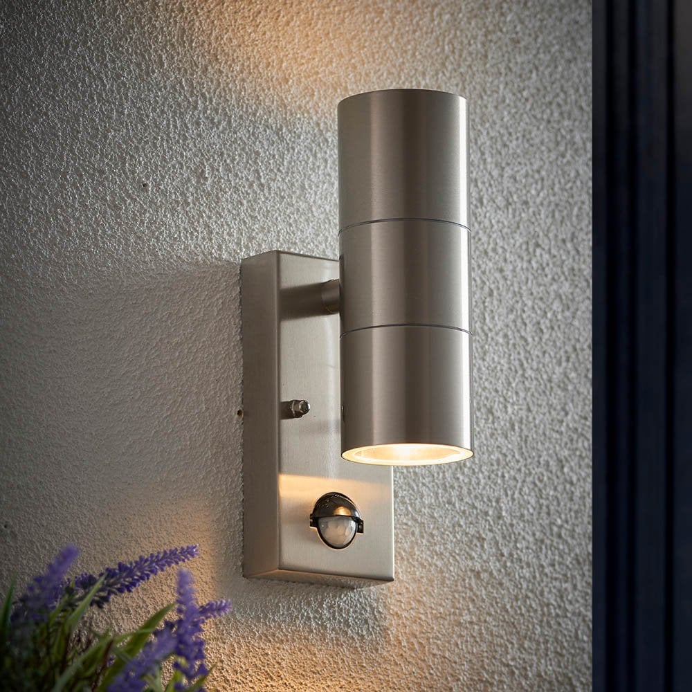 Canon Up and Down Wall Light with PIR IP44