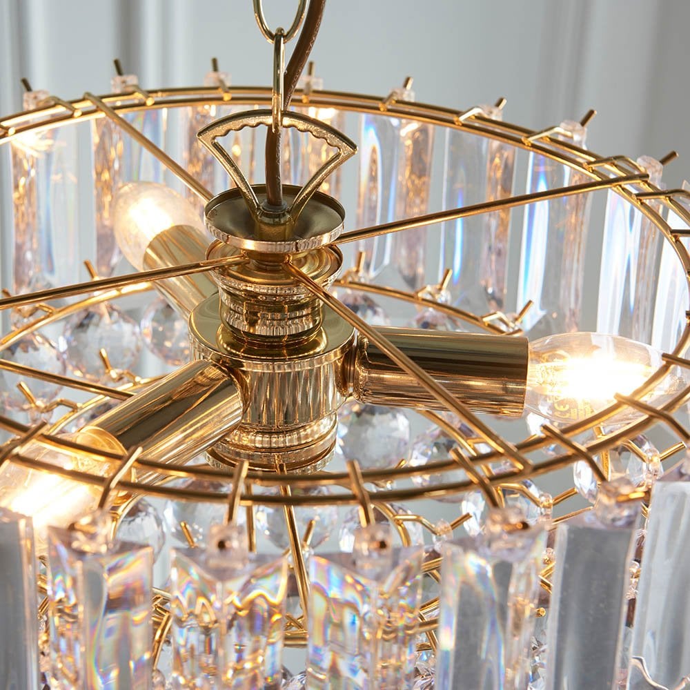 Fargo 3 Light in Brass Finish D 380mm