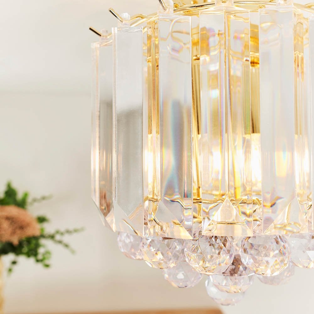 Fargo 2 Light Flush in Brass Finish