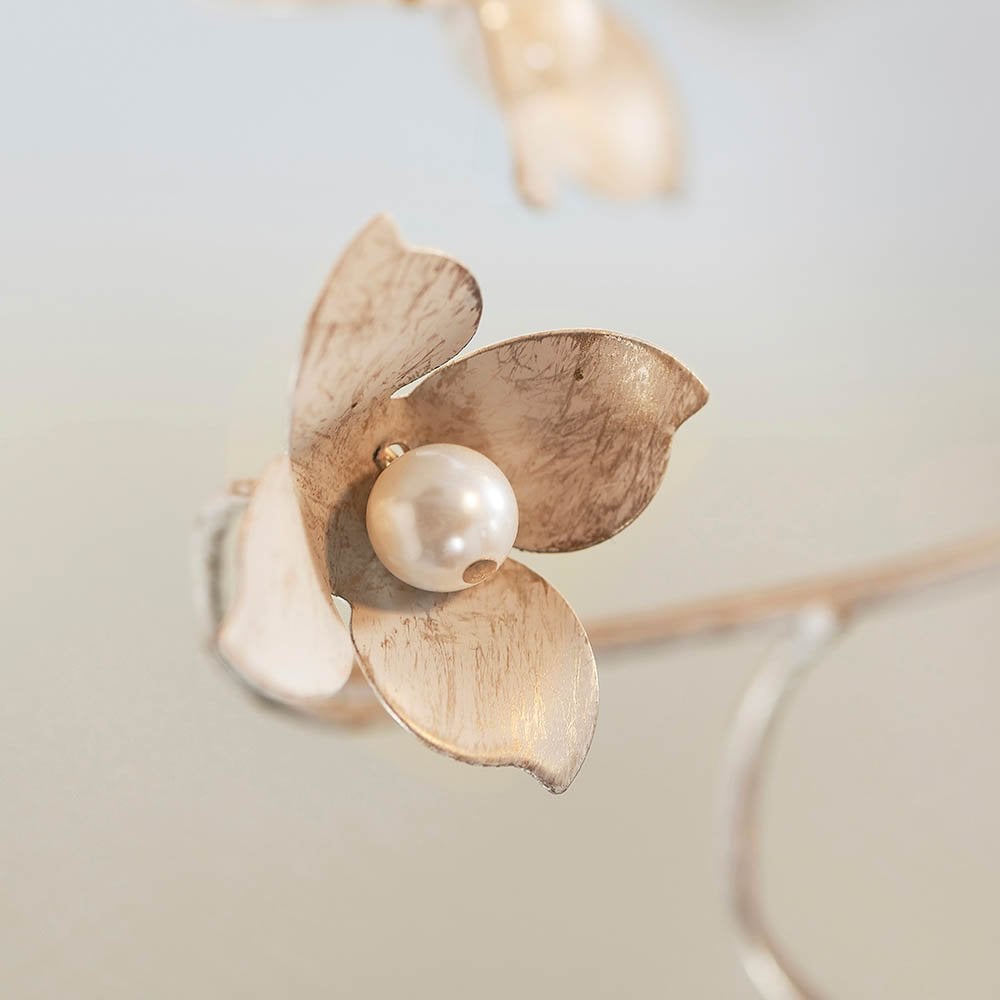 Lullaby 5 Light Pendant in Cream & Brushed Gold