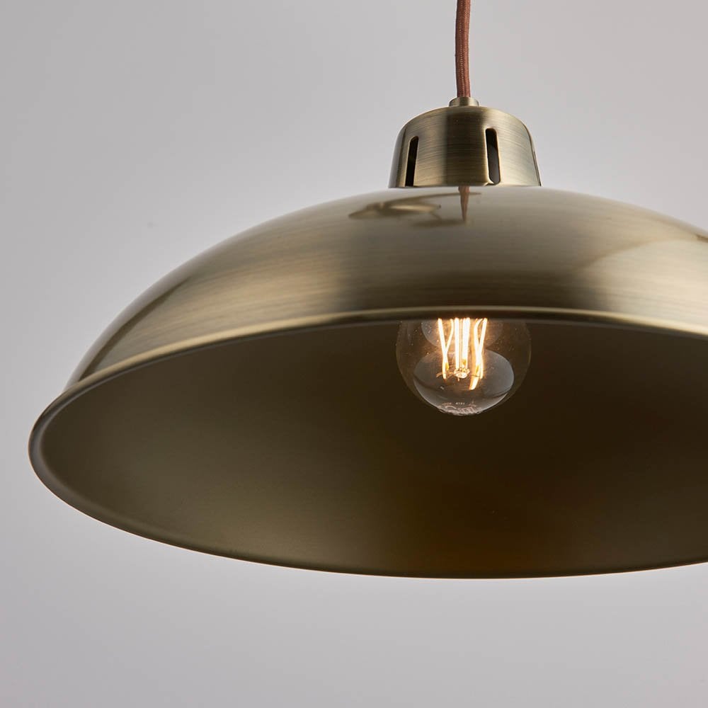 Polka Pendant in Antique Brass