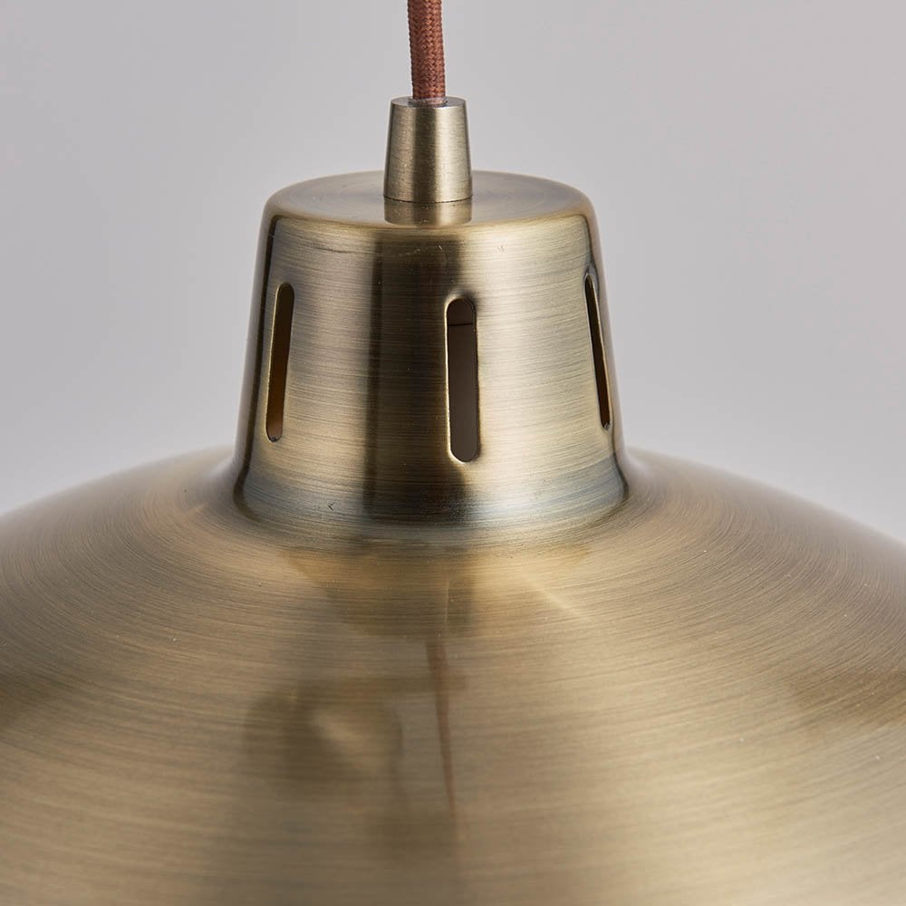 Polka Pendant in Antique Brass