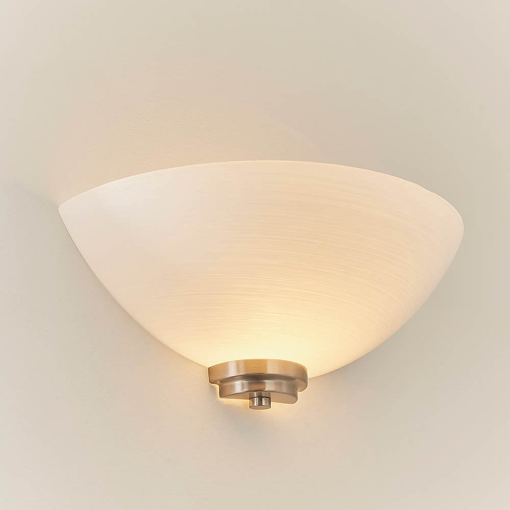 Welles Satin Chrome Wall Light