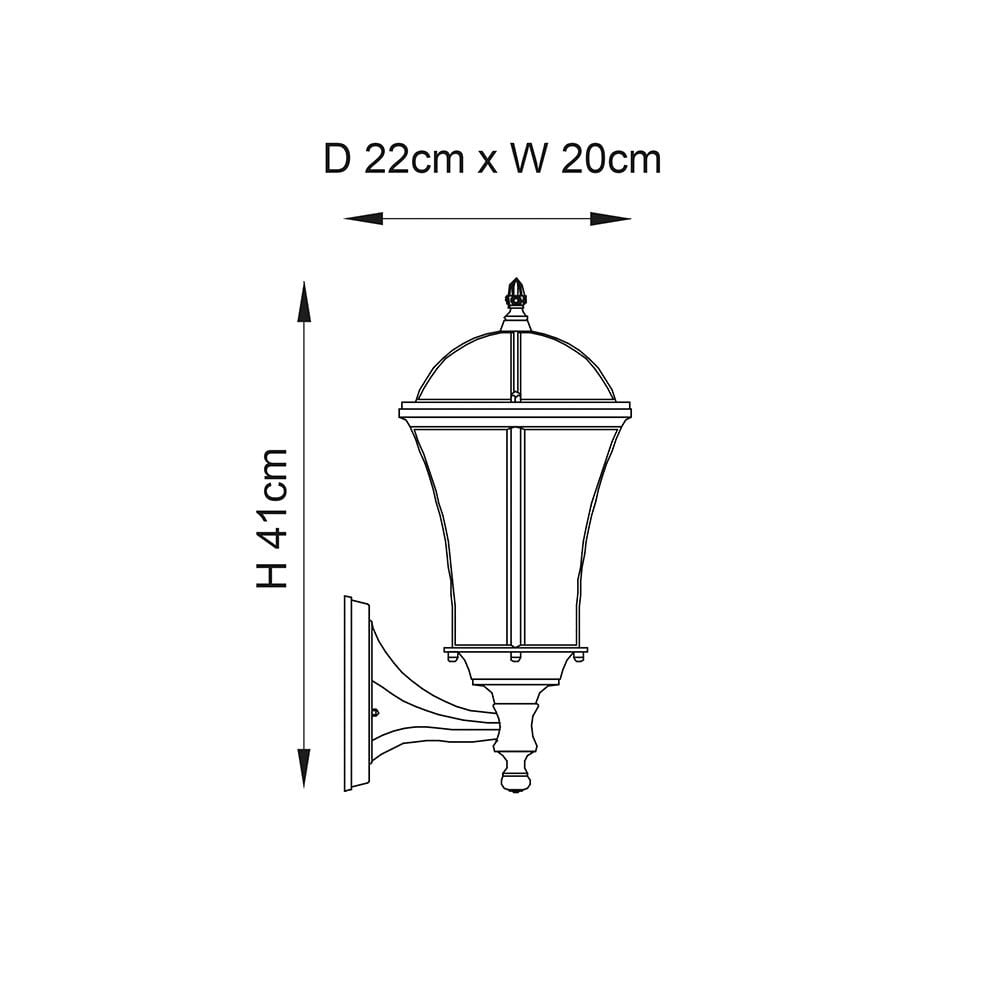 Drayton Upturned Wall Light IP44