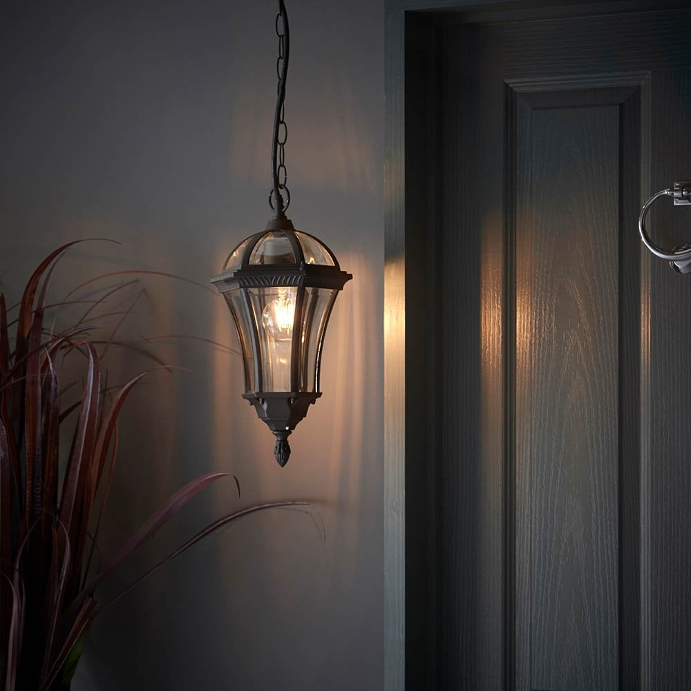 Drayton Pendant Light in Matt Black IP44