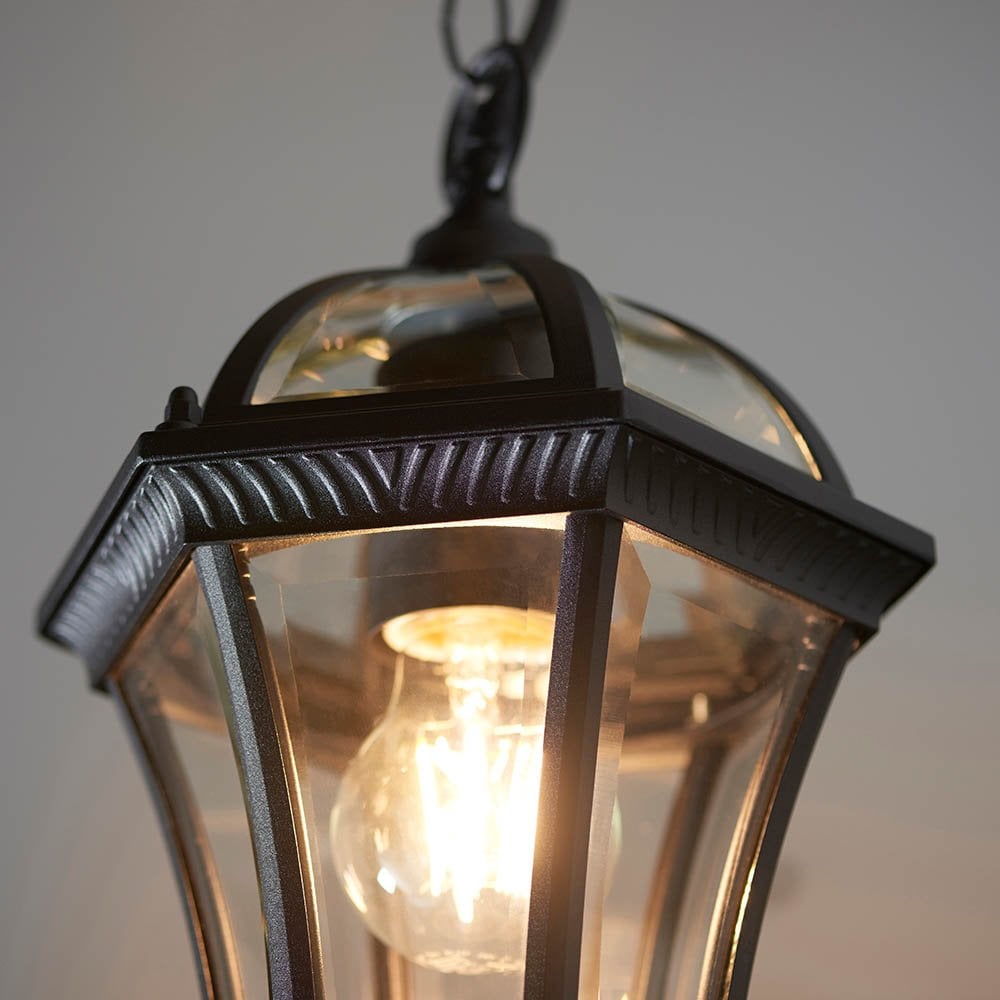 Drayton Pendant Light in Matt Black IP44