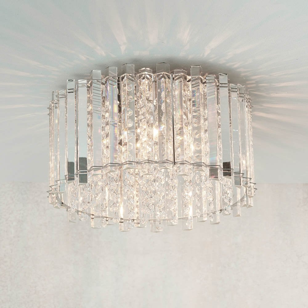Hanna Crystal 4 Light Flush Fitting