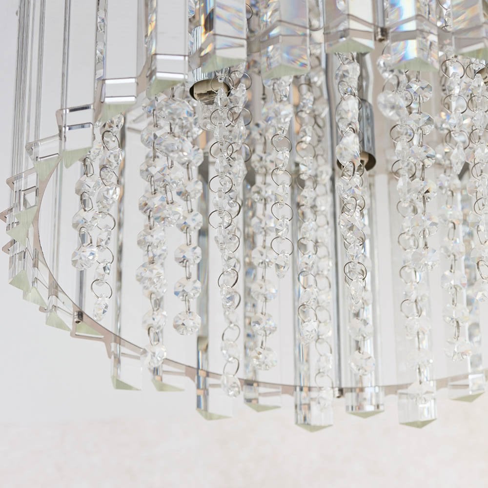 Hanna Crystal 4 Light Flush Fitting