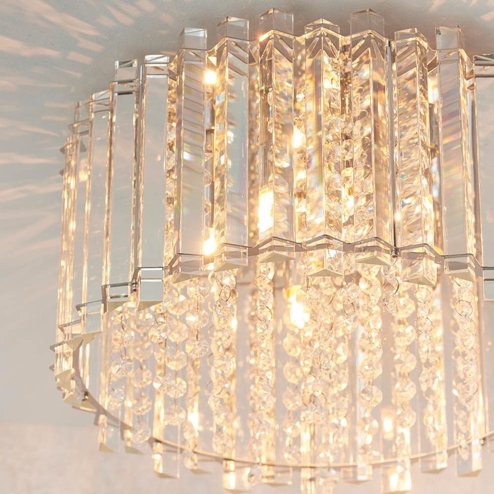 Hanna Crystal 4 Light Flush Fitting