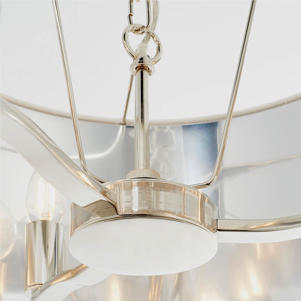 Harvey 3 Light with Drum Shade in Nickel