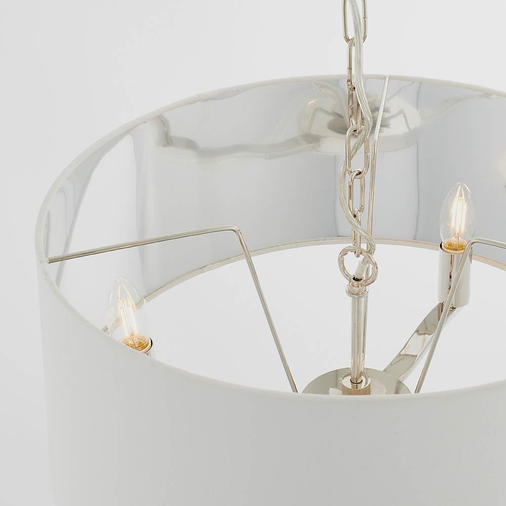 Harvey 3 Light with Drum Shade in Nickel