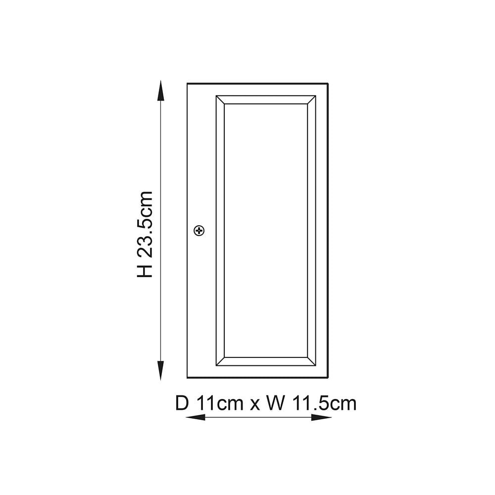 Oxford Outdoor Wall Lantern Black IP44