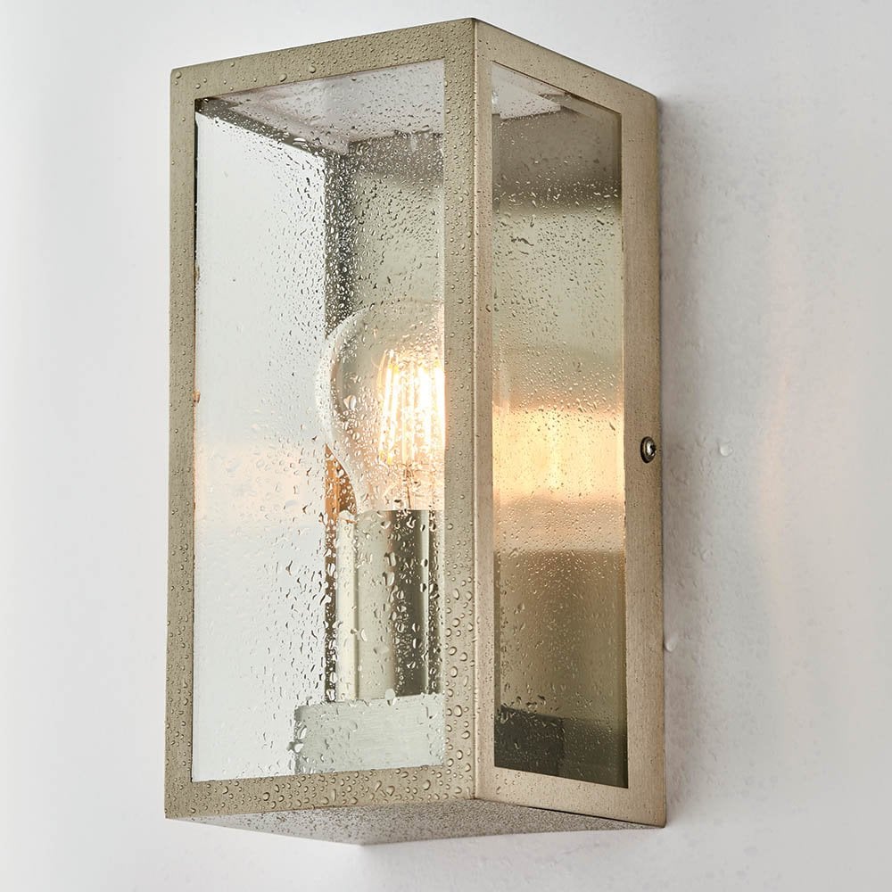Oxford Outdoor Wall Lantern Brushed Stainless Steel IP44