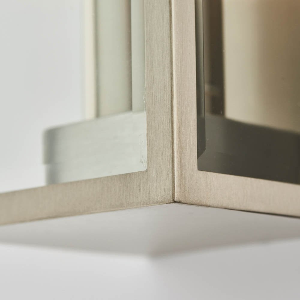 Oxford Outdoor Wall Lantern Brushed Stainless Steel IP44