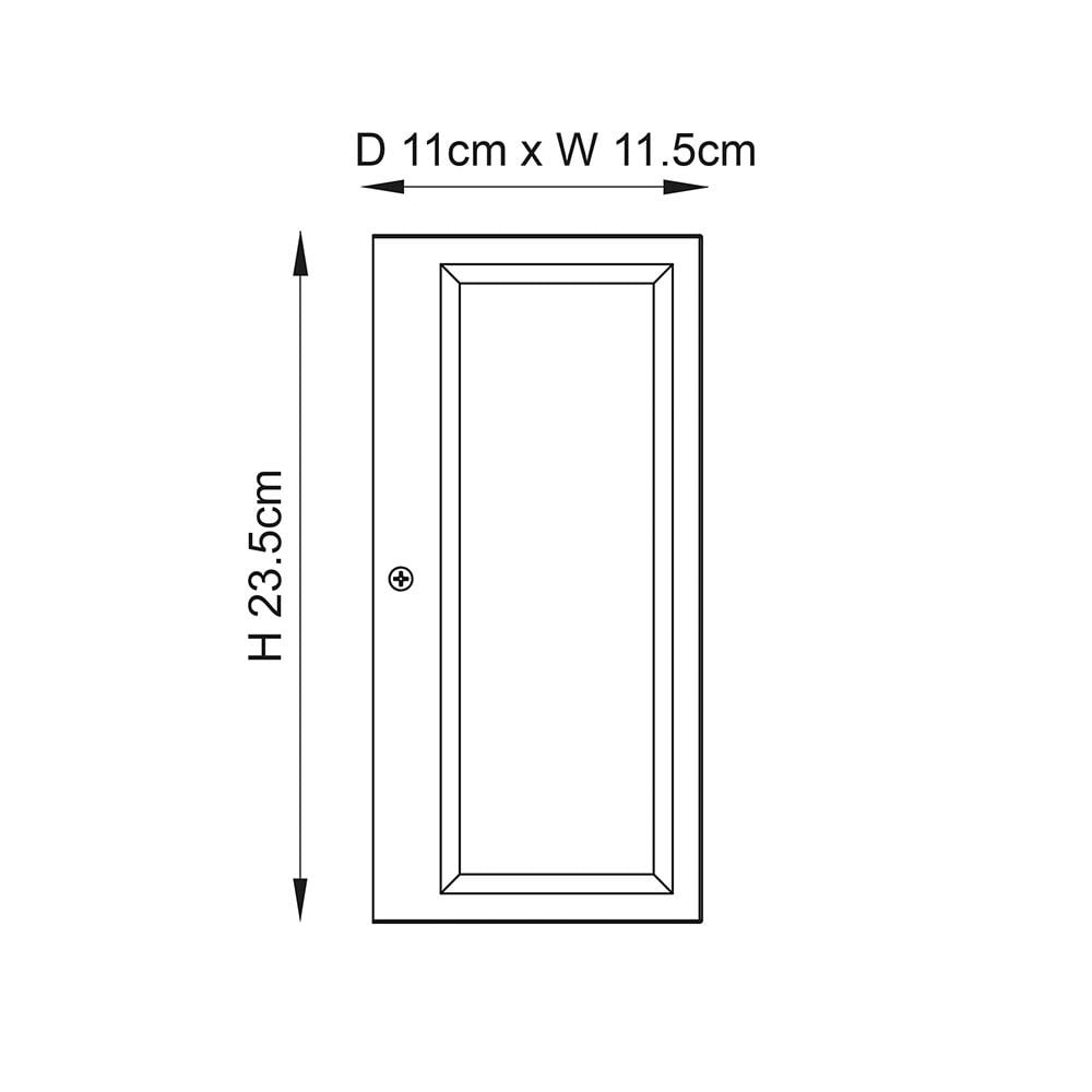 Oxford Outdoor Wall Lantern Brushed Stainless Steel IP44