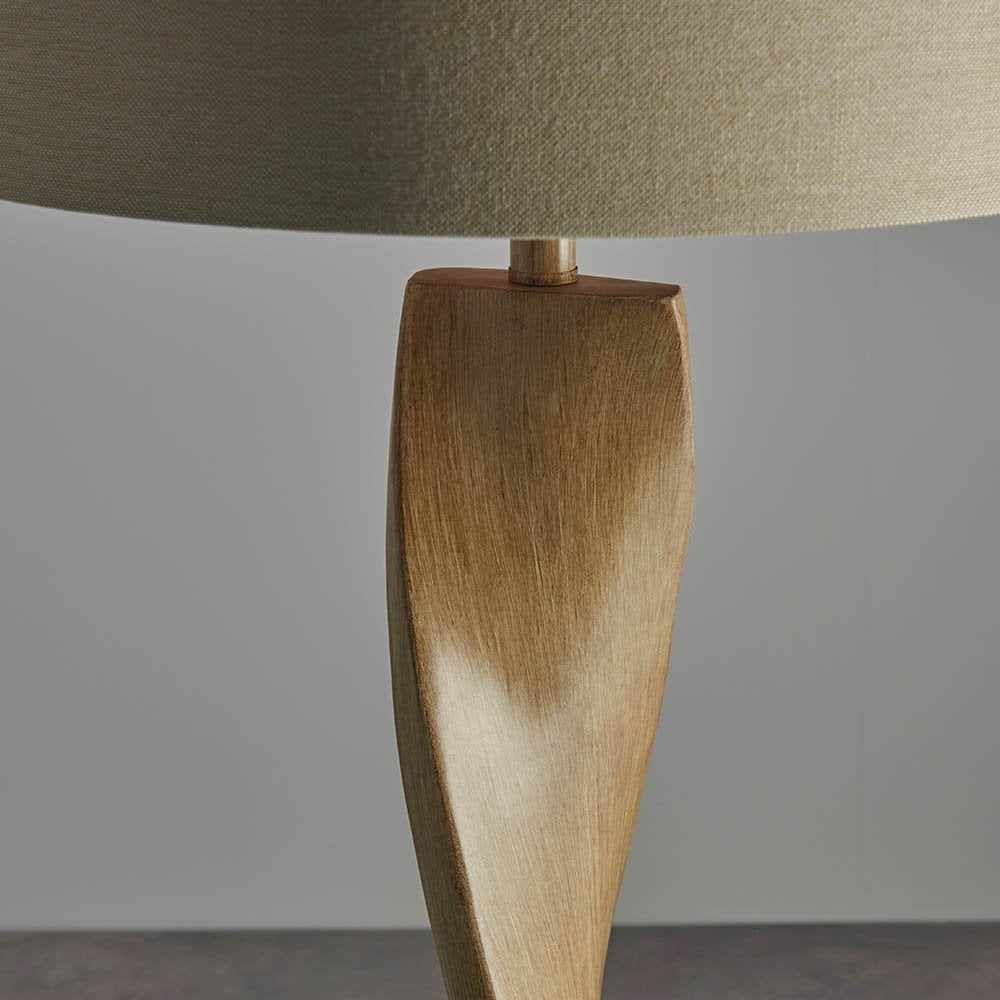 Abia Wooden Floor Lamp C/W Shade