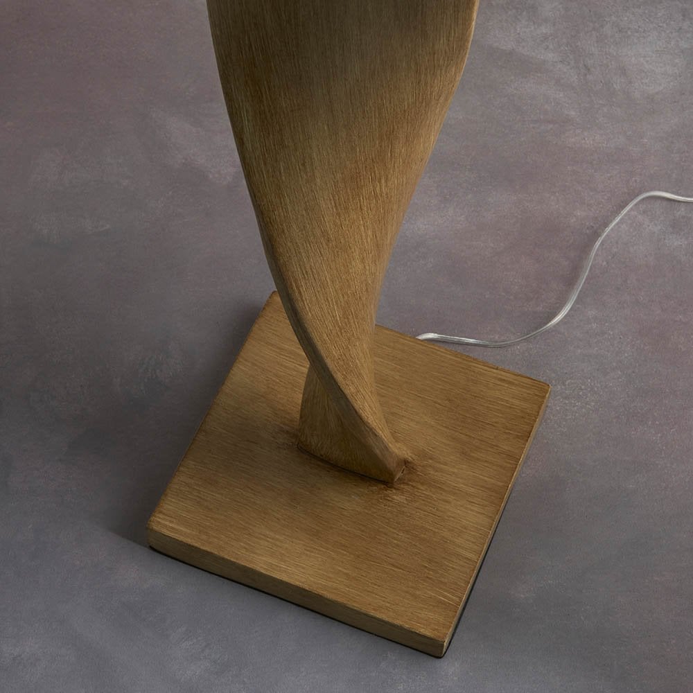 Abia Wooden Floor Lamp C/W Shade