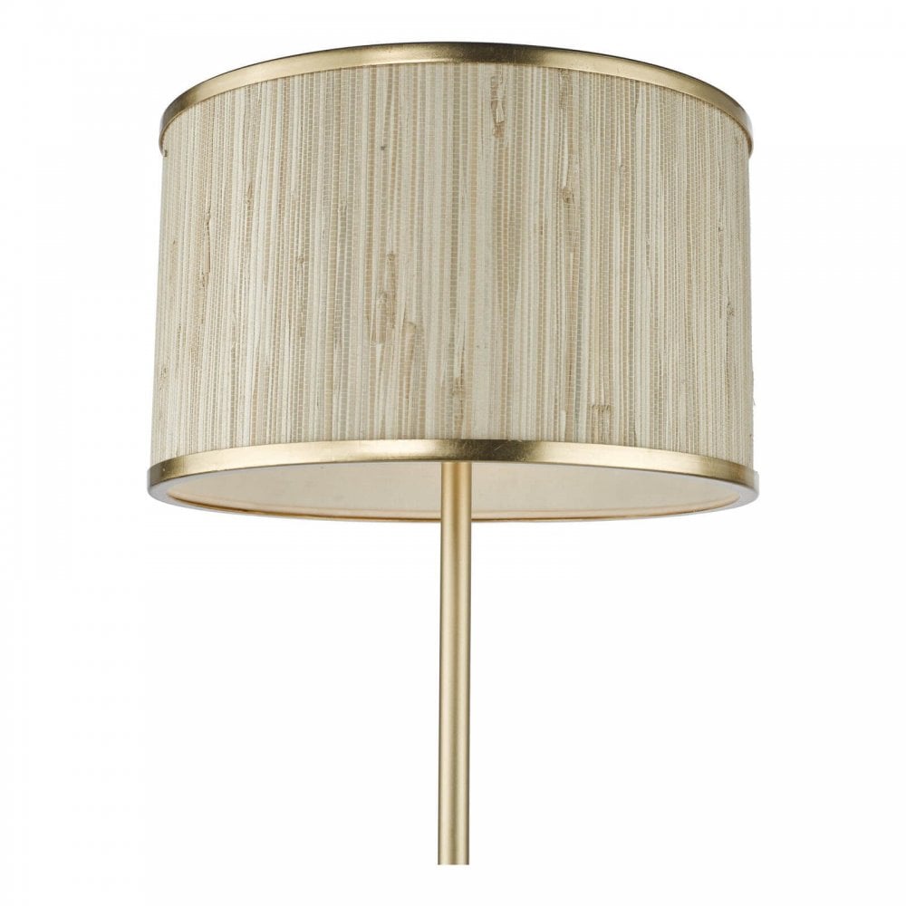Fenella Floor Lamp in Golf Leaf & Seagrass