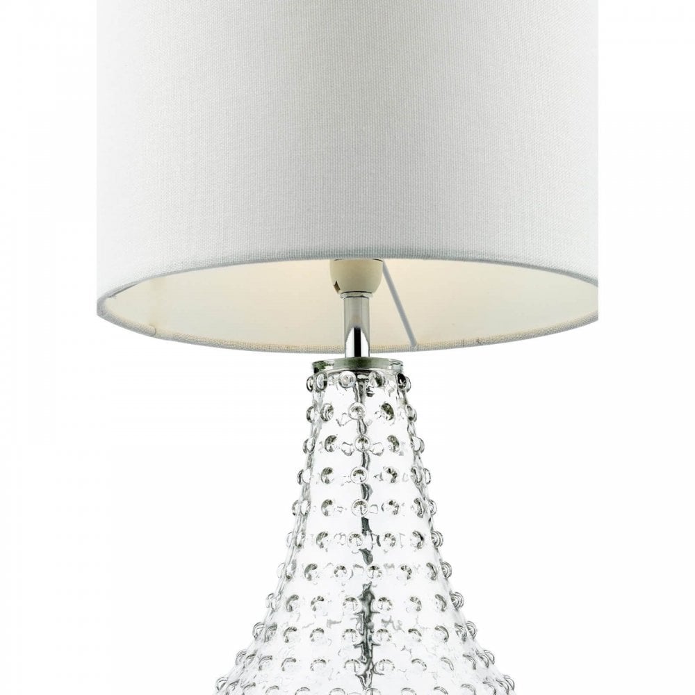 Kristina Clear Glass Table Lamp C/W Shade