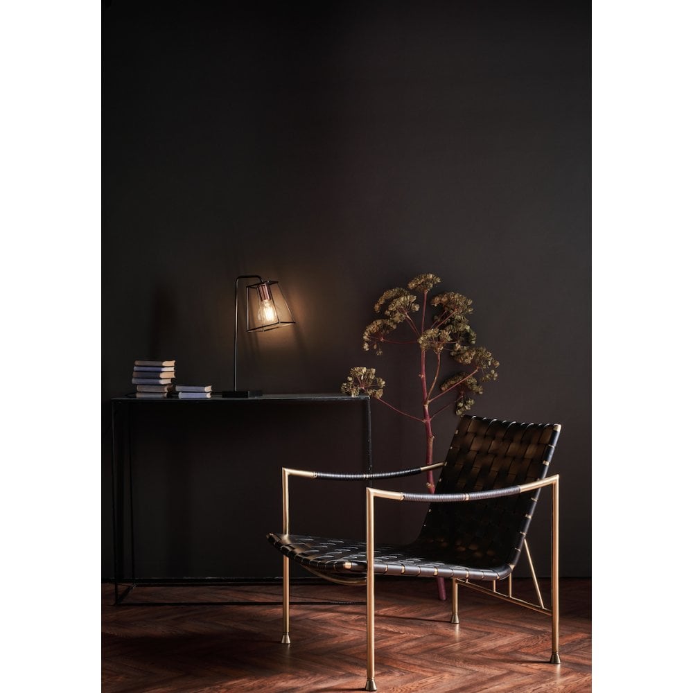 Tower Table Lamp in Black & Copper Finish