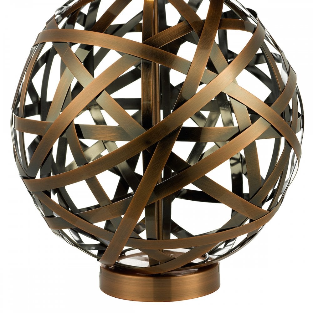 Voyage Woven Antique Copper Table Lamp