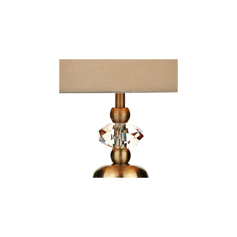 Edith Touch Table Lamp Antique Brass complete with Shade