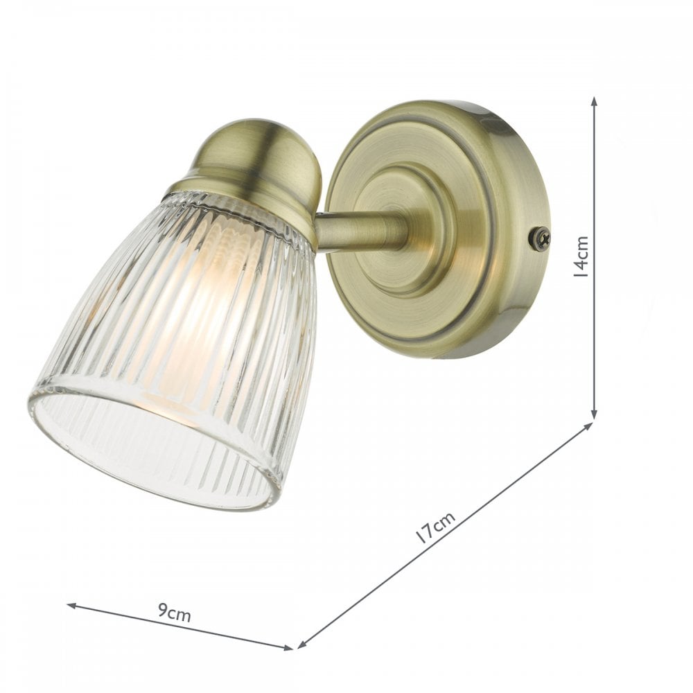 Cedric Single Spotlight Antique Brass