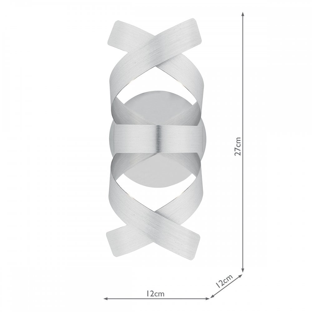 Rawley Wall Light in Brushed Aluminium