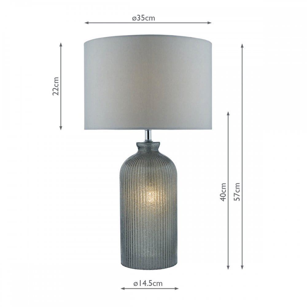 Pamplona Grey Table Lamp C/W Shade