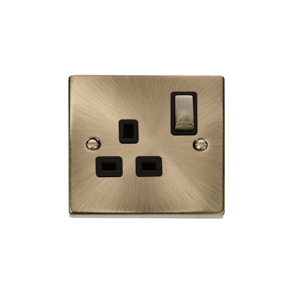 Antique Brass 1 Gang Socket