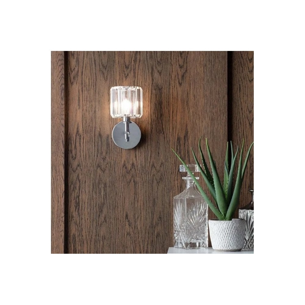 Pegasi Single Chrome Wall Light IP44