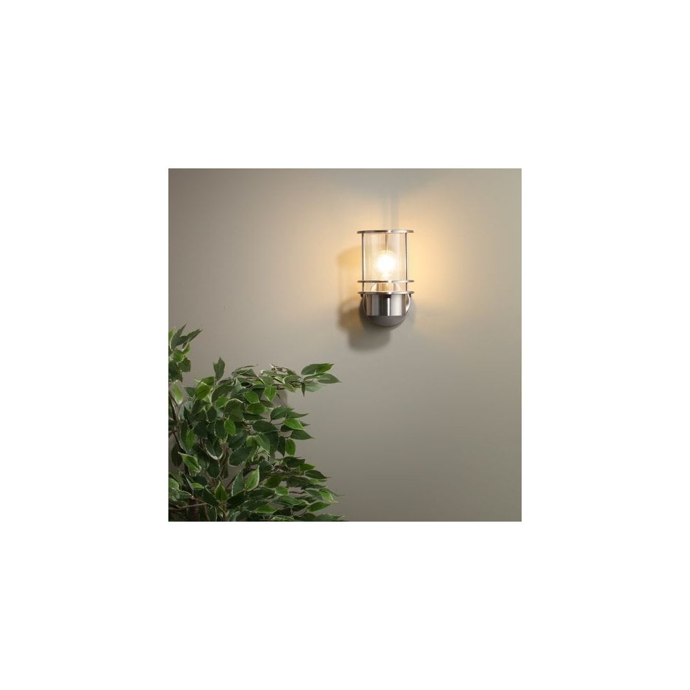 Leonis Stainless Steel Outdoor Wall Lantern IP44