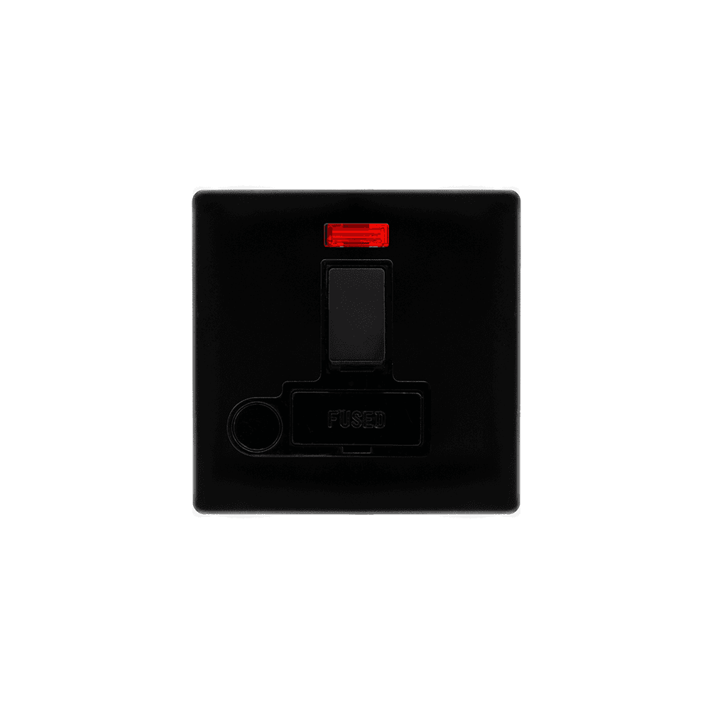 Black FCU Switch with Neon & Optional Flex Outlet