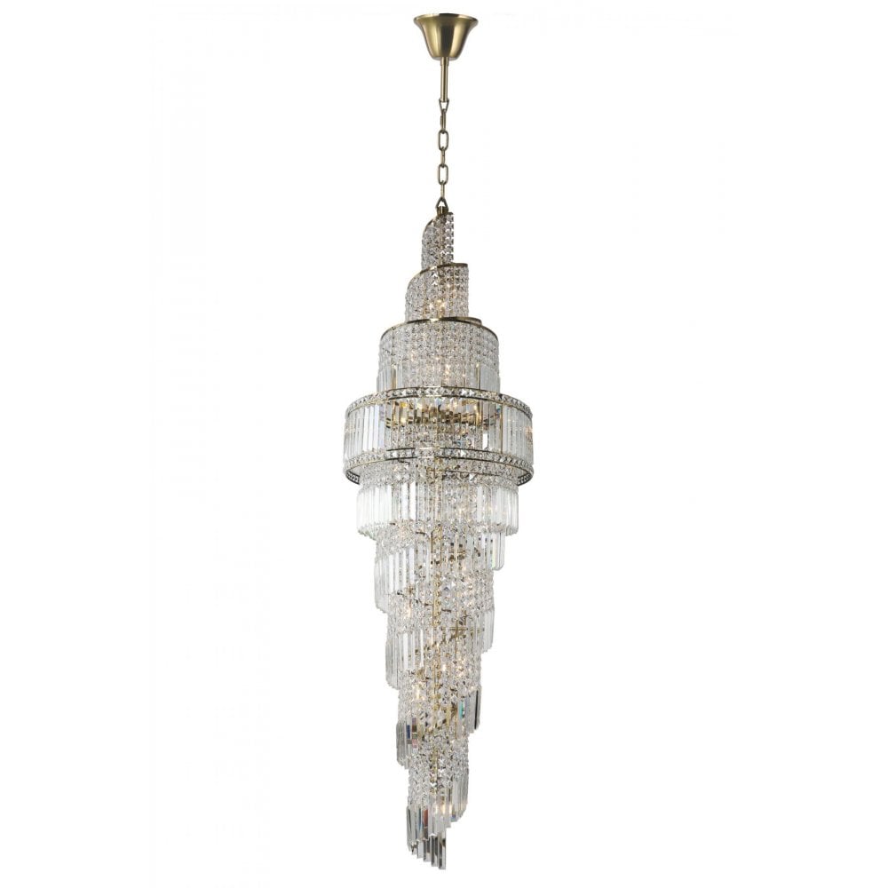 Isla 24 Light Polished Chrome Crystal Chandelier