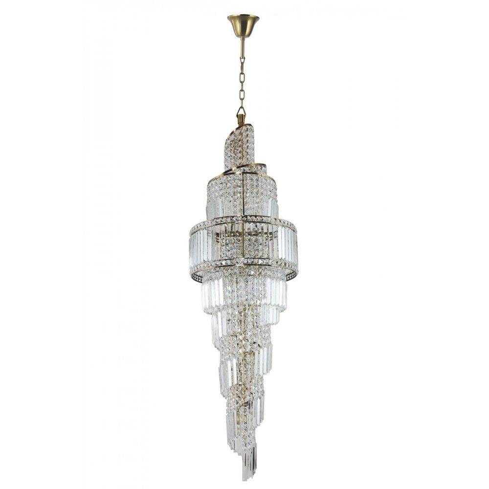 Isla 19 Light Polished Chrome Crystal Chandelier