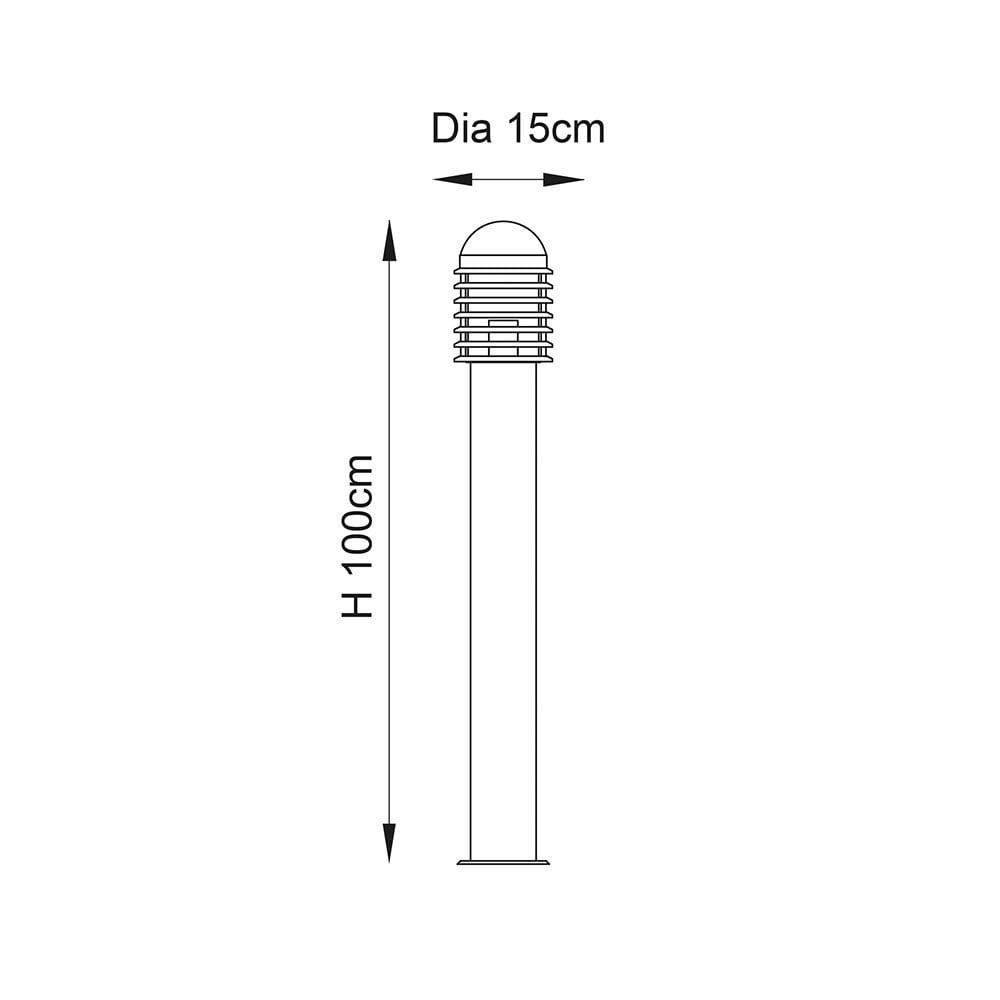 Louvre 1000mm Stainless Steel Post