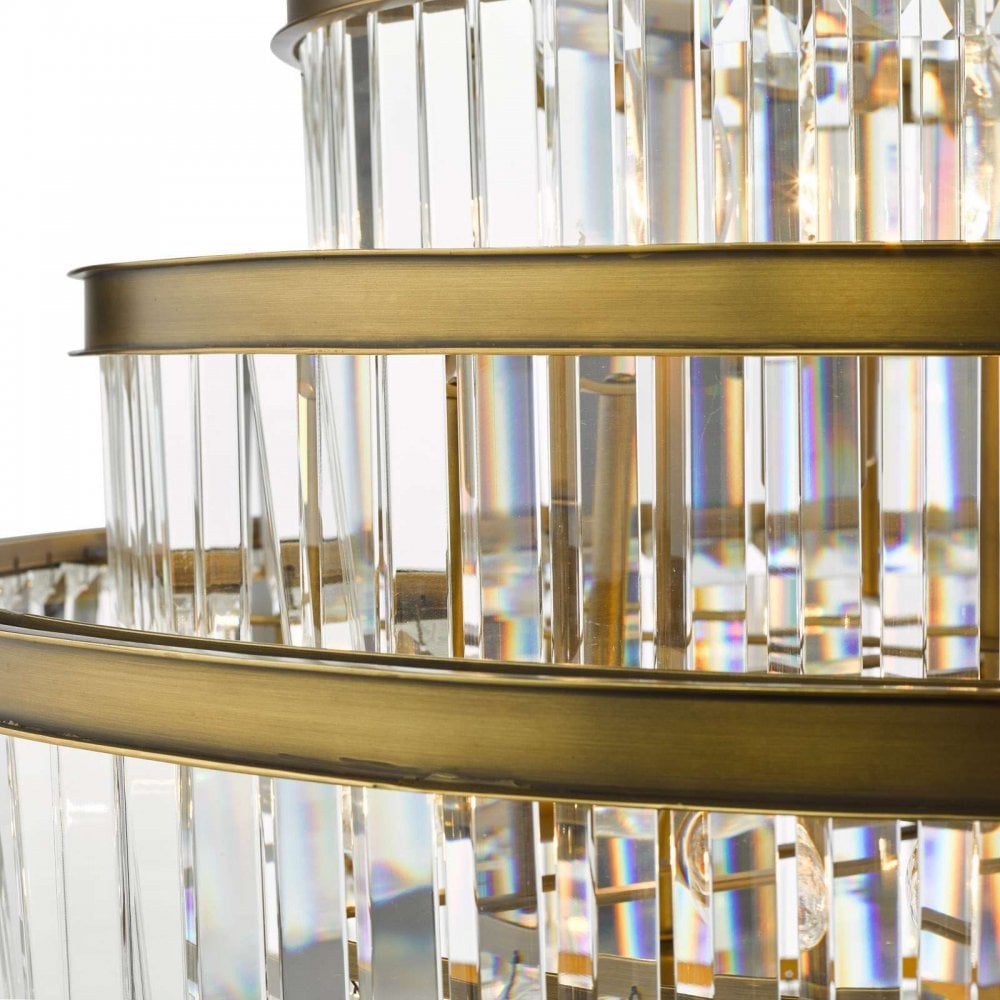 Rhapsody 12 Crystal Chandelier with Bronze Frame
