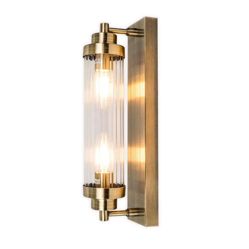 Edith Antique Brass Bathroom Wall Light