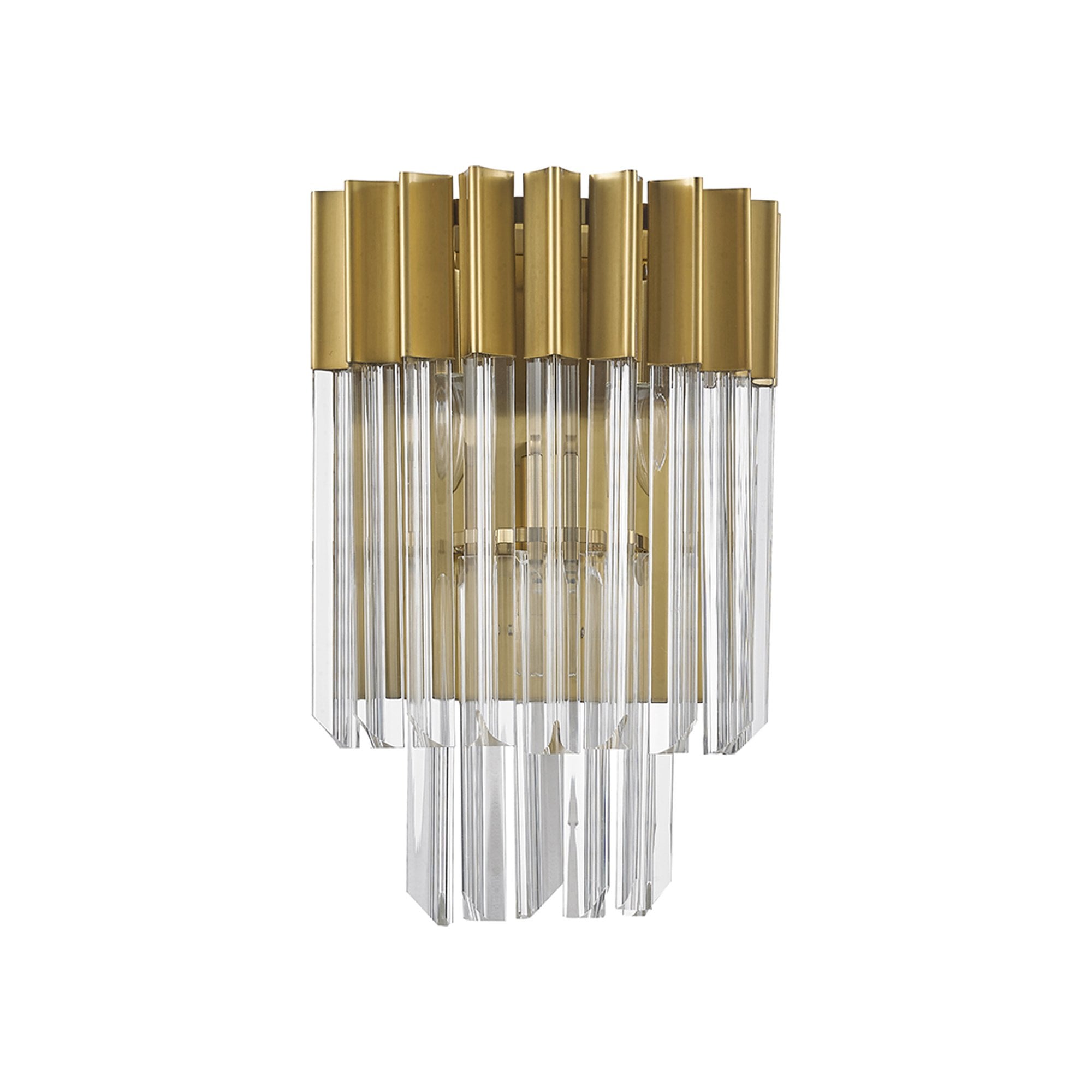 Donard Brass Wall Light with Clear Glass