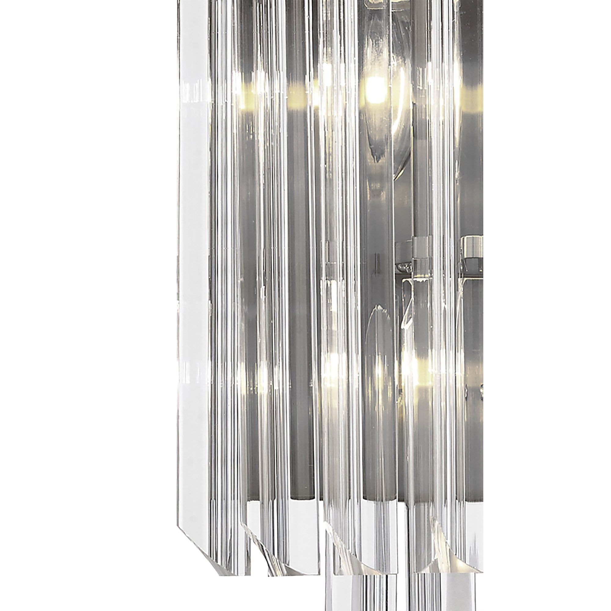Donard Polished Nickel Wall Light with Clear Glass