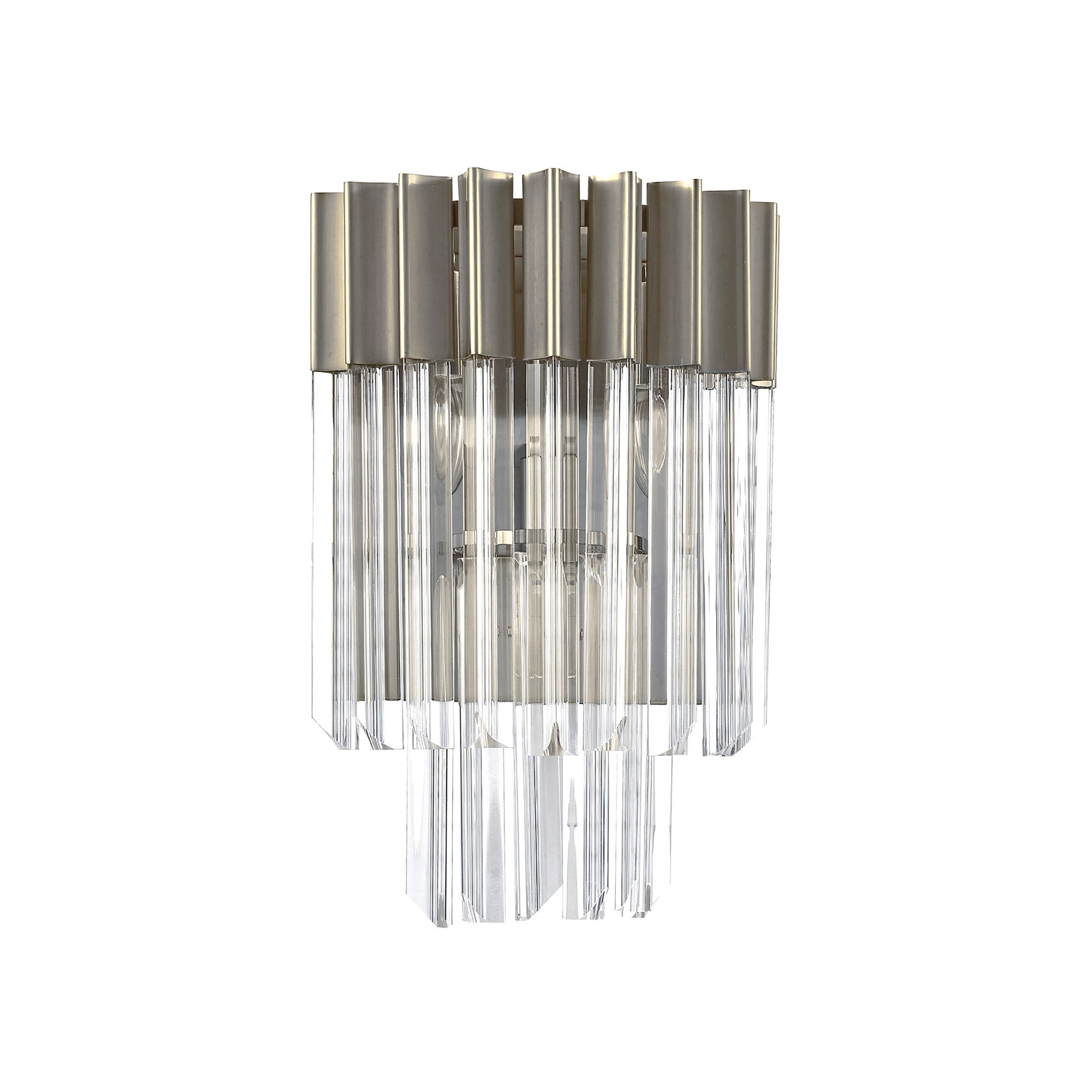 Donard Polished Nickel Wall Light with Clear Glass
