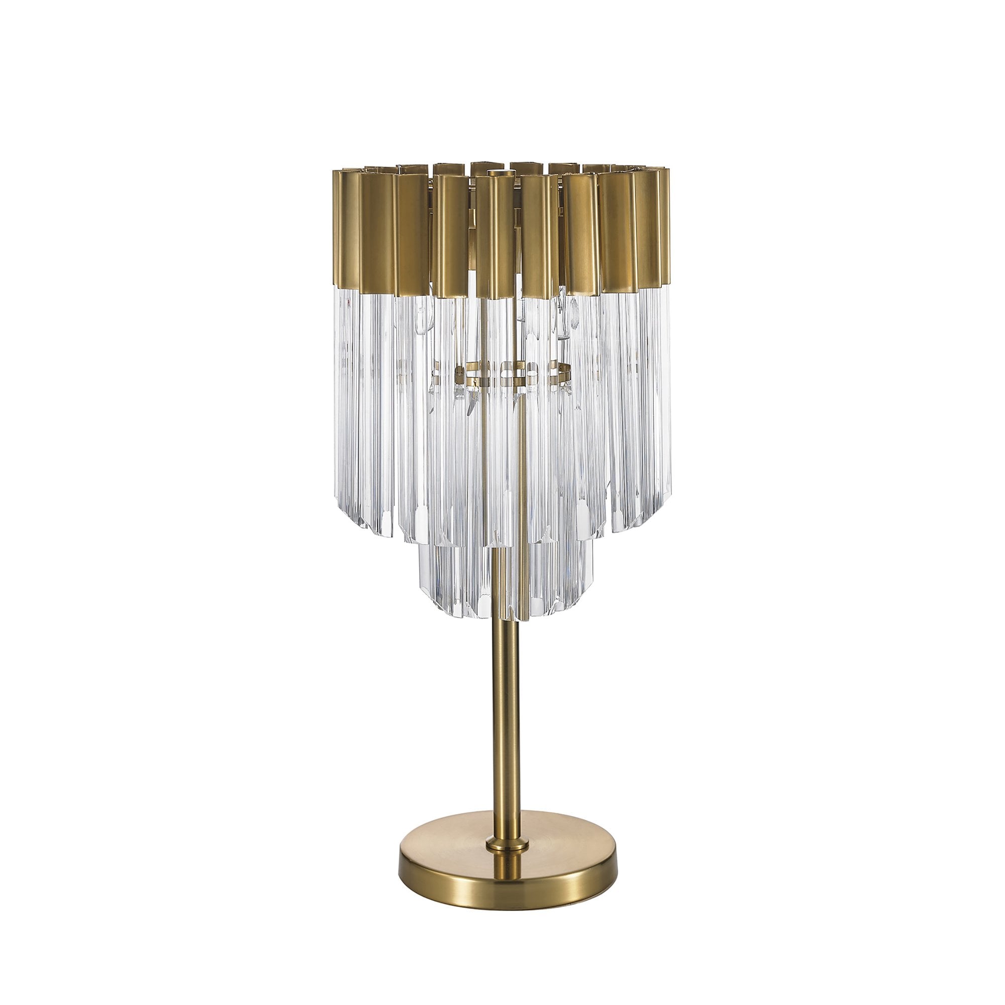 Donard Brass Table Lamp with Clear Glass
