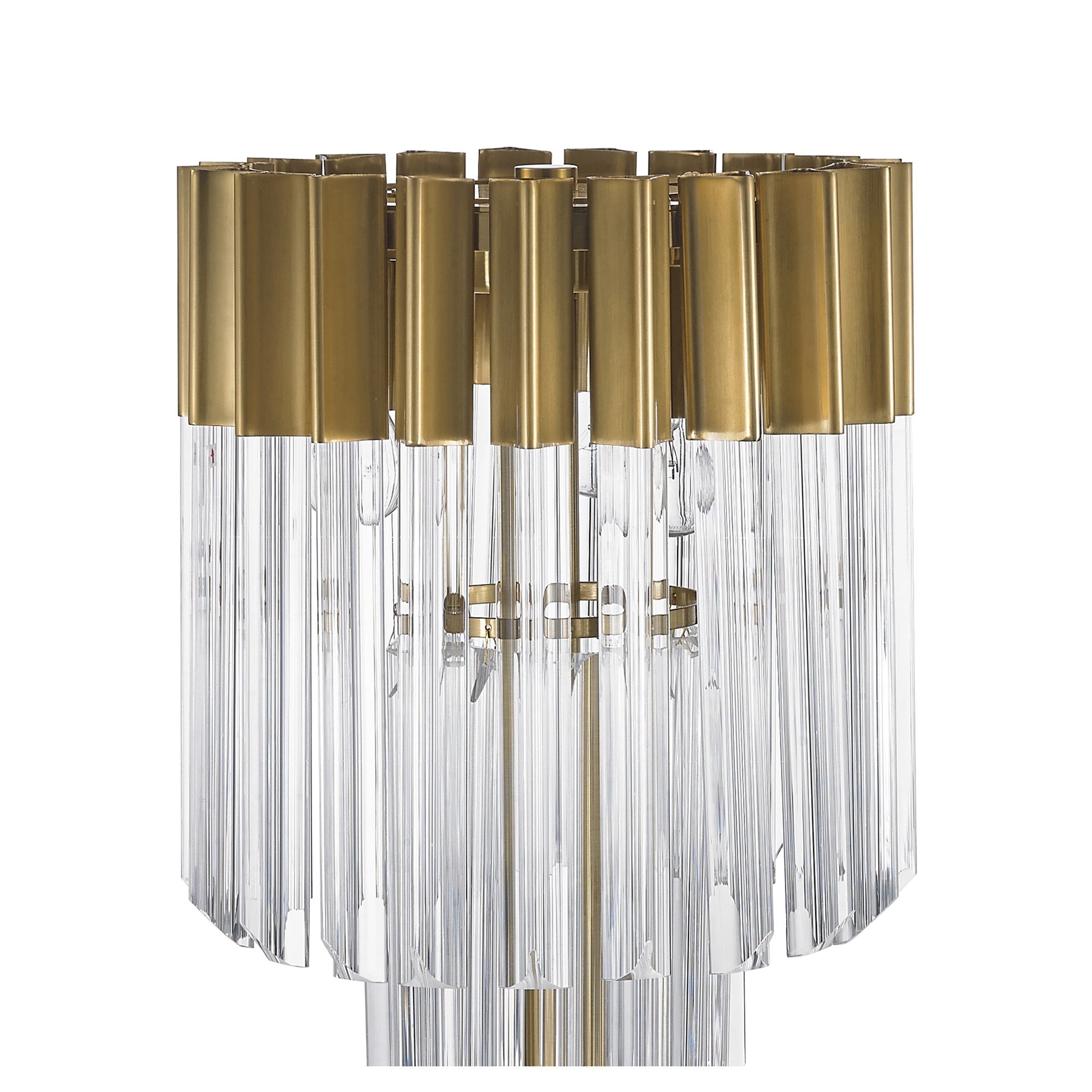 Donard Brass Table Lamp with Clear Glass