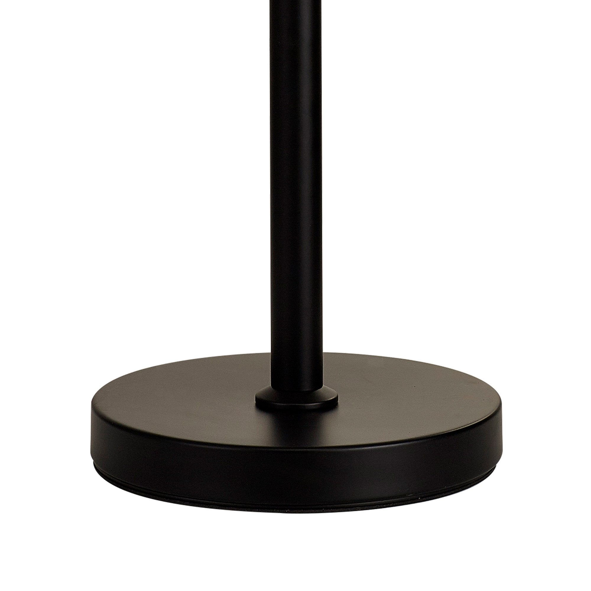 Donard Matt Black Table Lamp with Cognac Glass