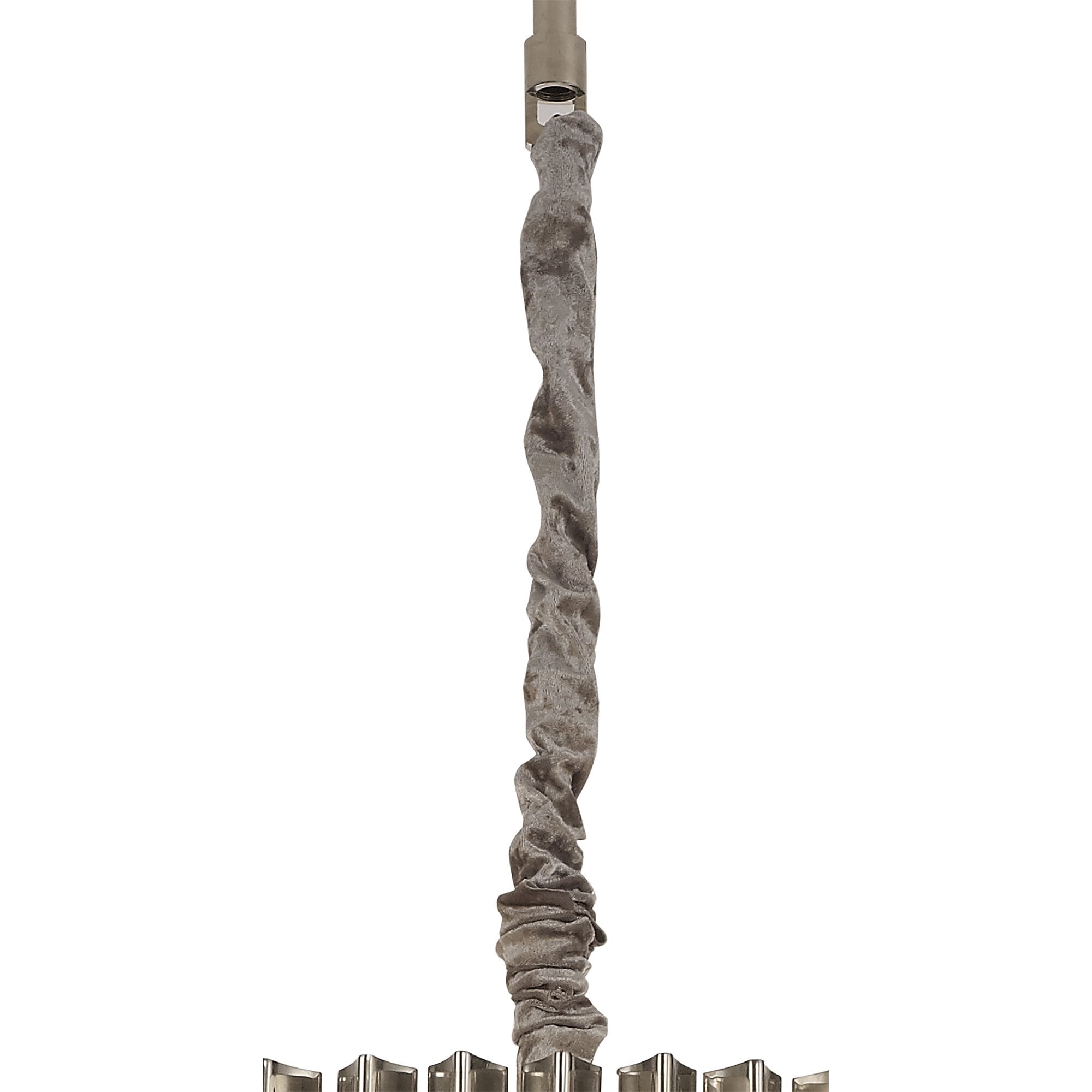 Donard Polished Nickel 19 Light Tiered Chandelier with Clear Glass