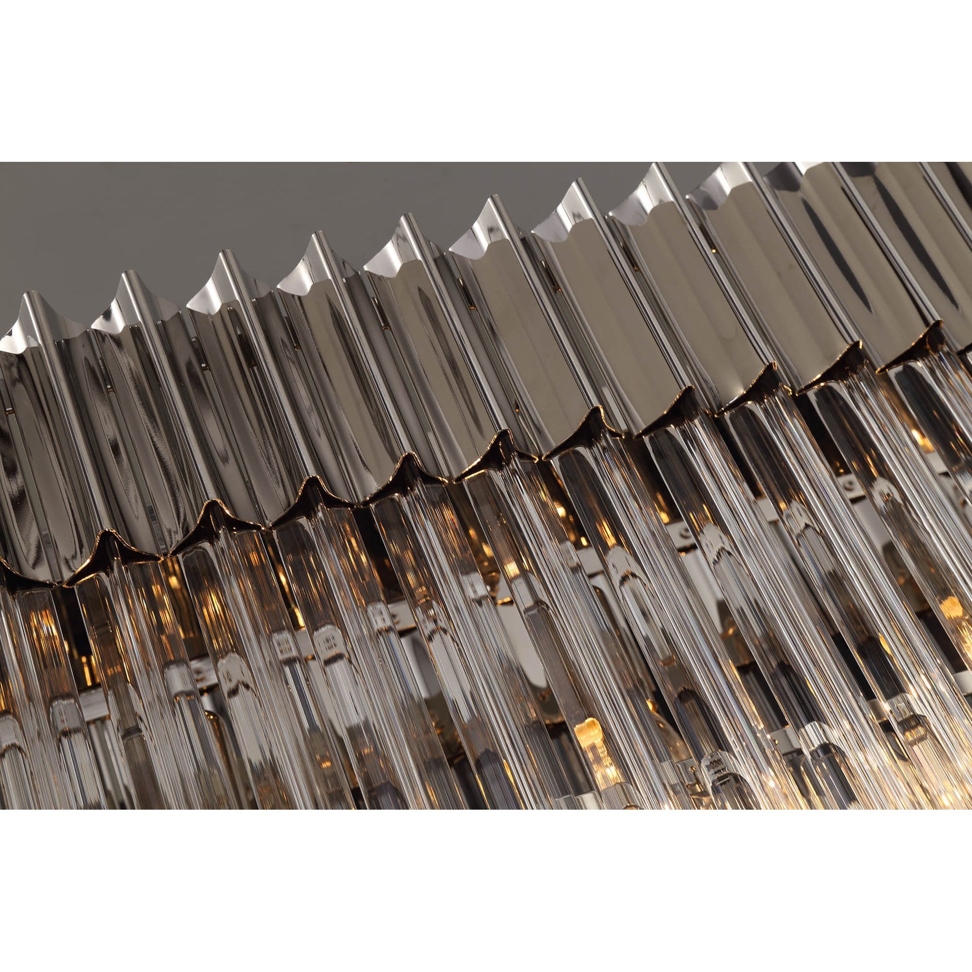 Donard Polished Nickel 5 Light Bar Pendant with Clear Glass
