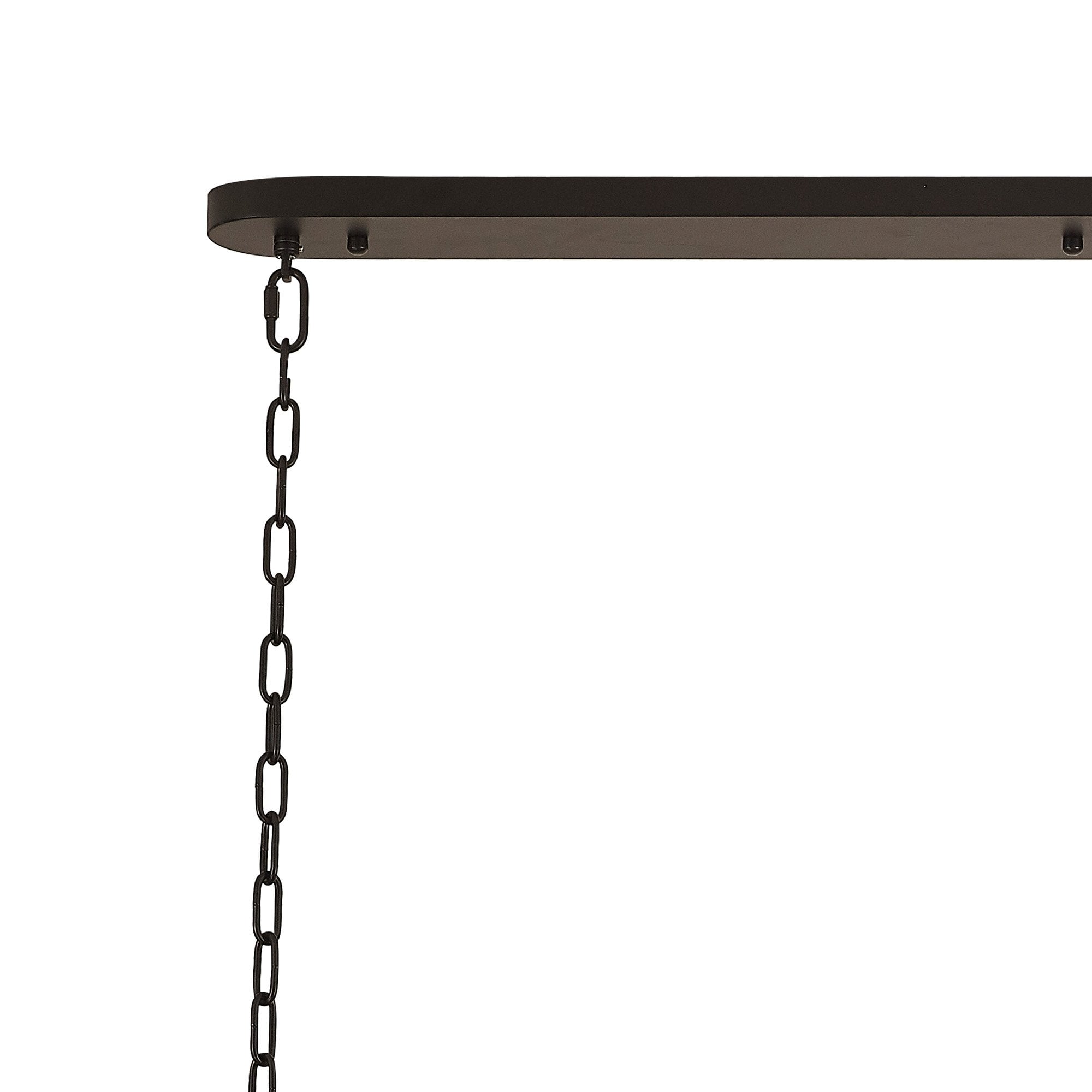 Donard Matt Black 7 Light Bar Pendant with Cognac Glass