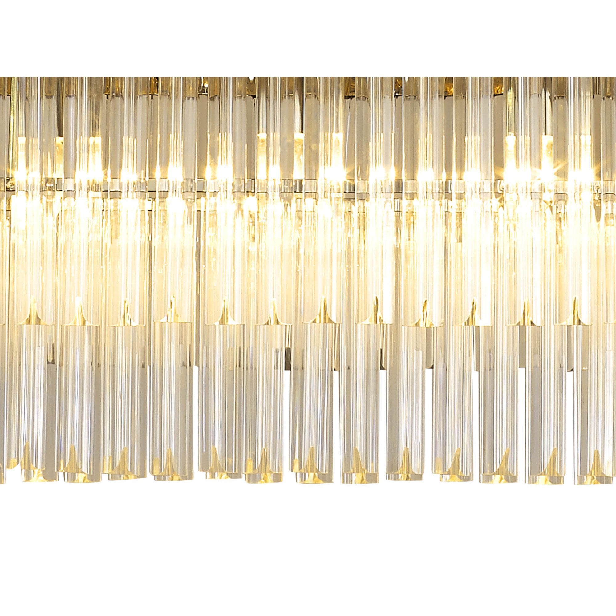 Donard Polished Nickel 7 Light Bar Pendant with Clear Glass