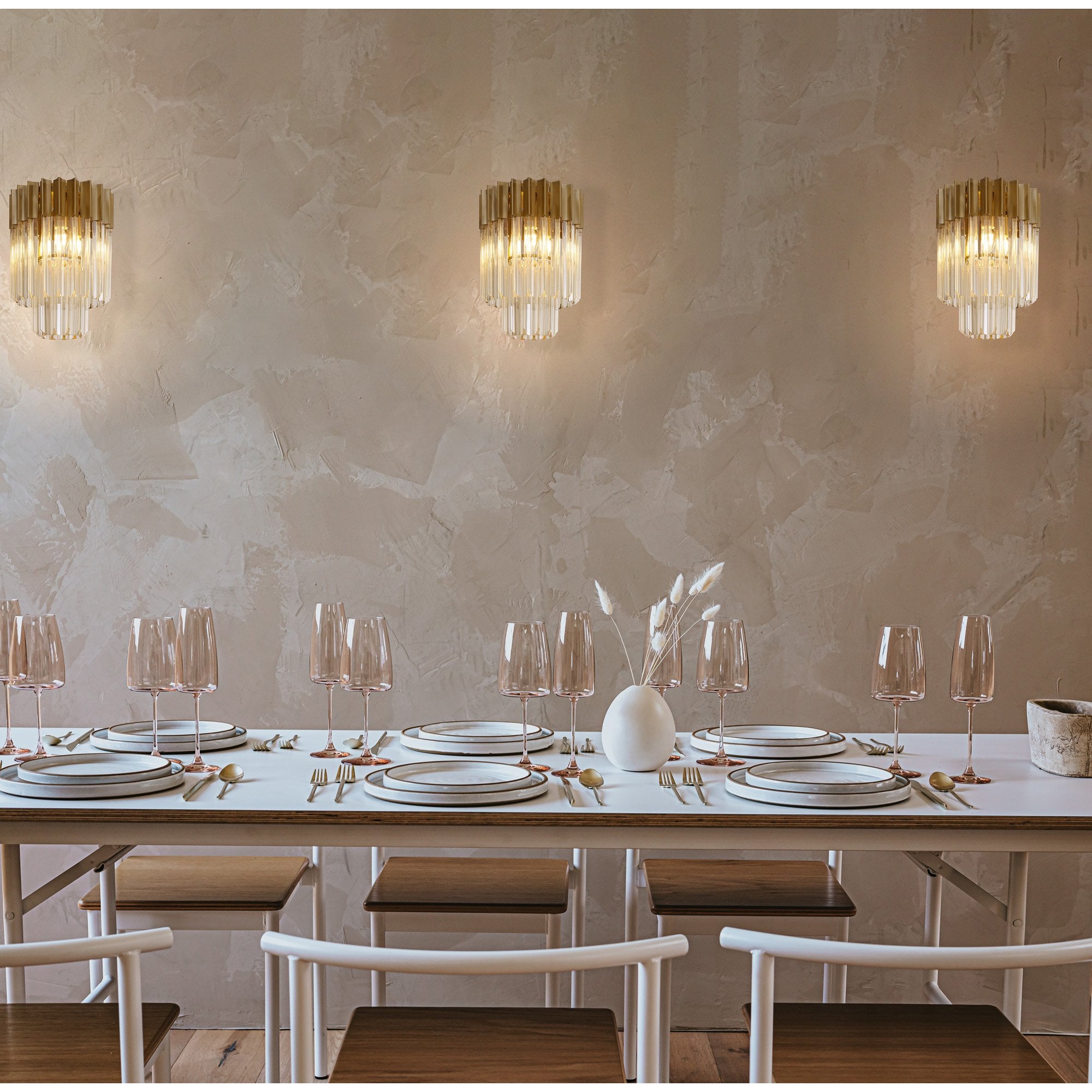 Donard Brass Wall Light with Clear Glass