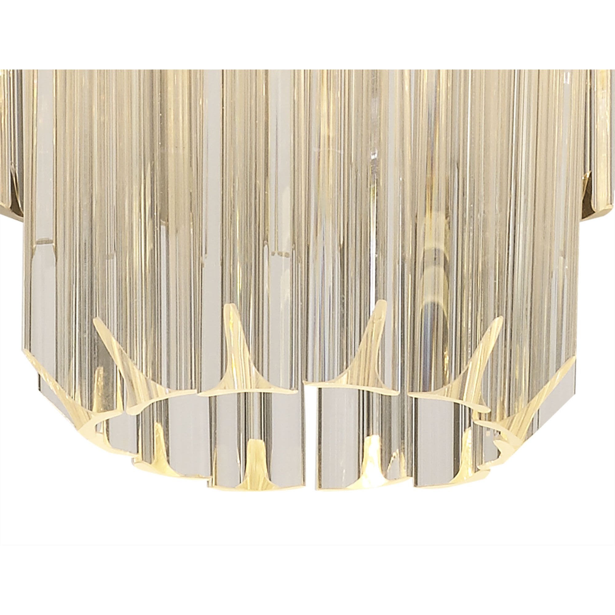Donard Polished Nickel 3 Light Flush Fitting with Clear Glass